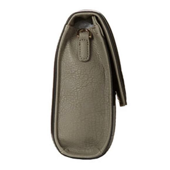 BIG BUDDHA Women's Gray Temple Black Patent Leather Chain Strap Handbag NWT - Picture 7 of 13